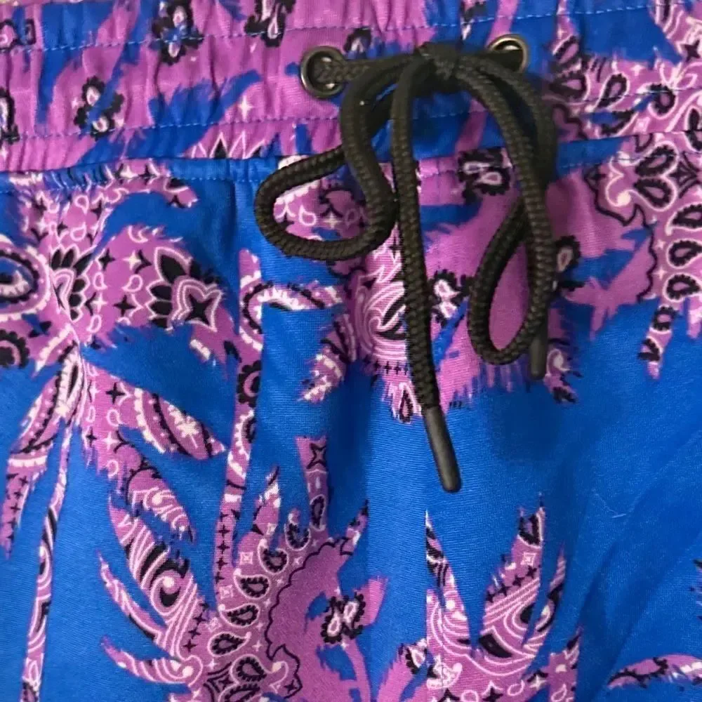 Vibrant Blue and Purple casual Shorts- Large